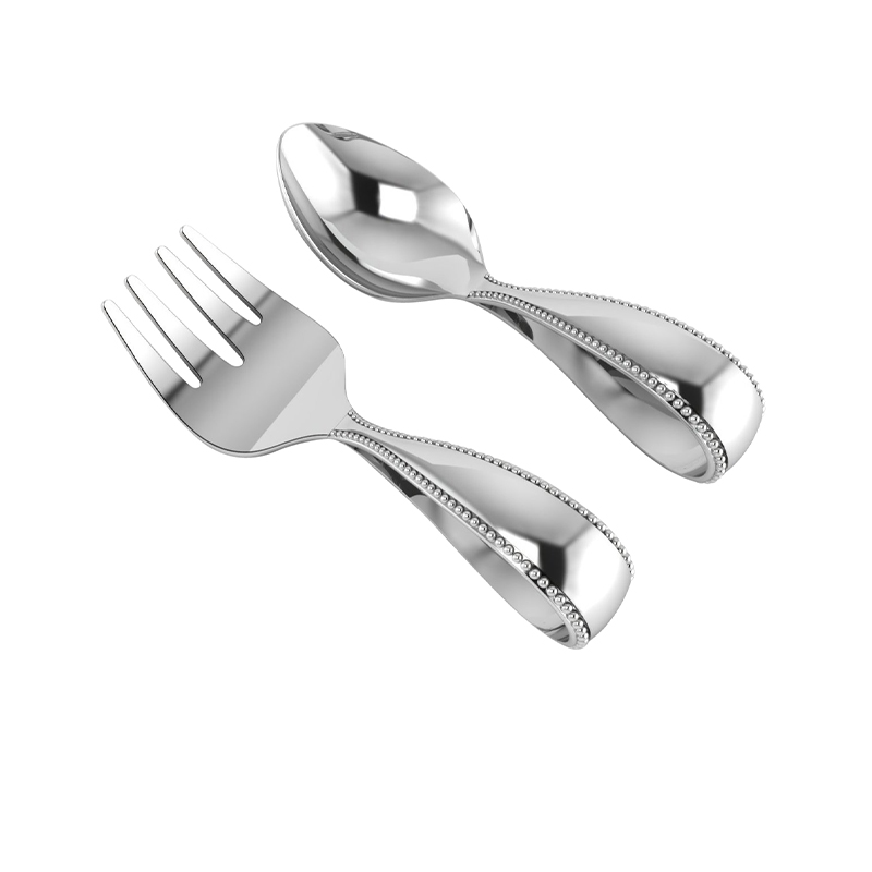 Teddy Silver Plate Classic Spoon Fork Set by Krysaliis