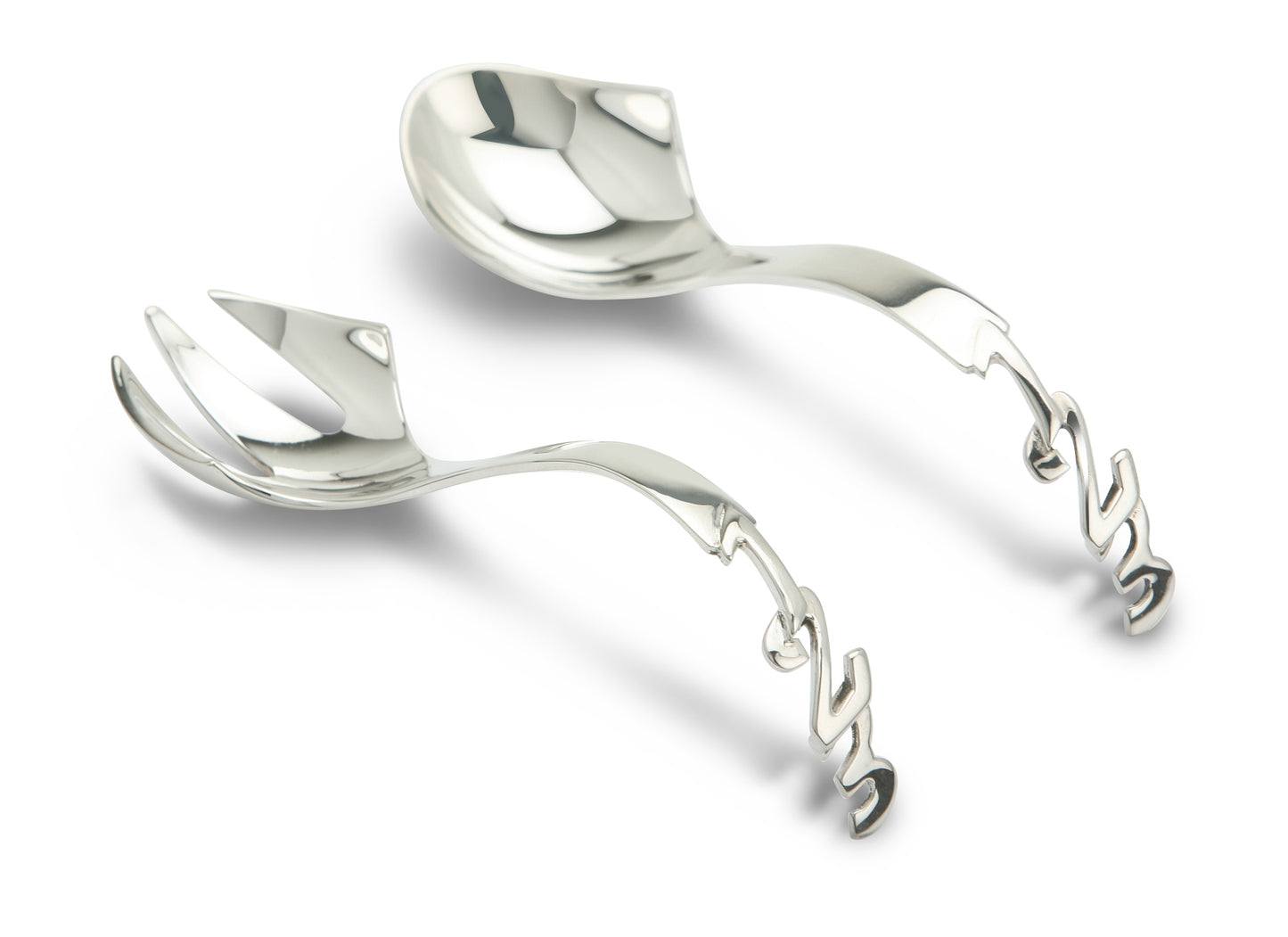 Sterling Silver 123 Baby Spoon Fork Set by Krysaliis