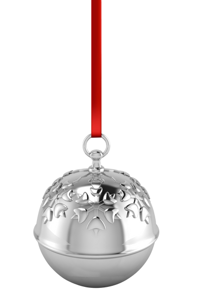 Krysaliis Silver-plate Holly Bell Ornament