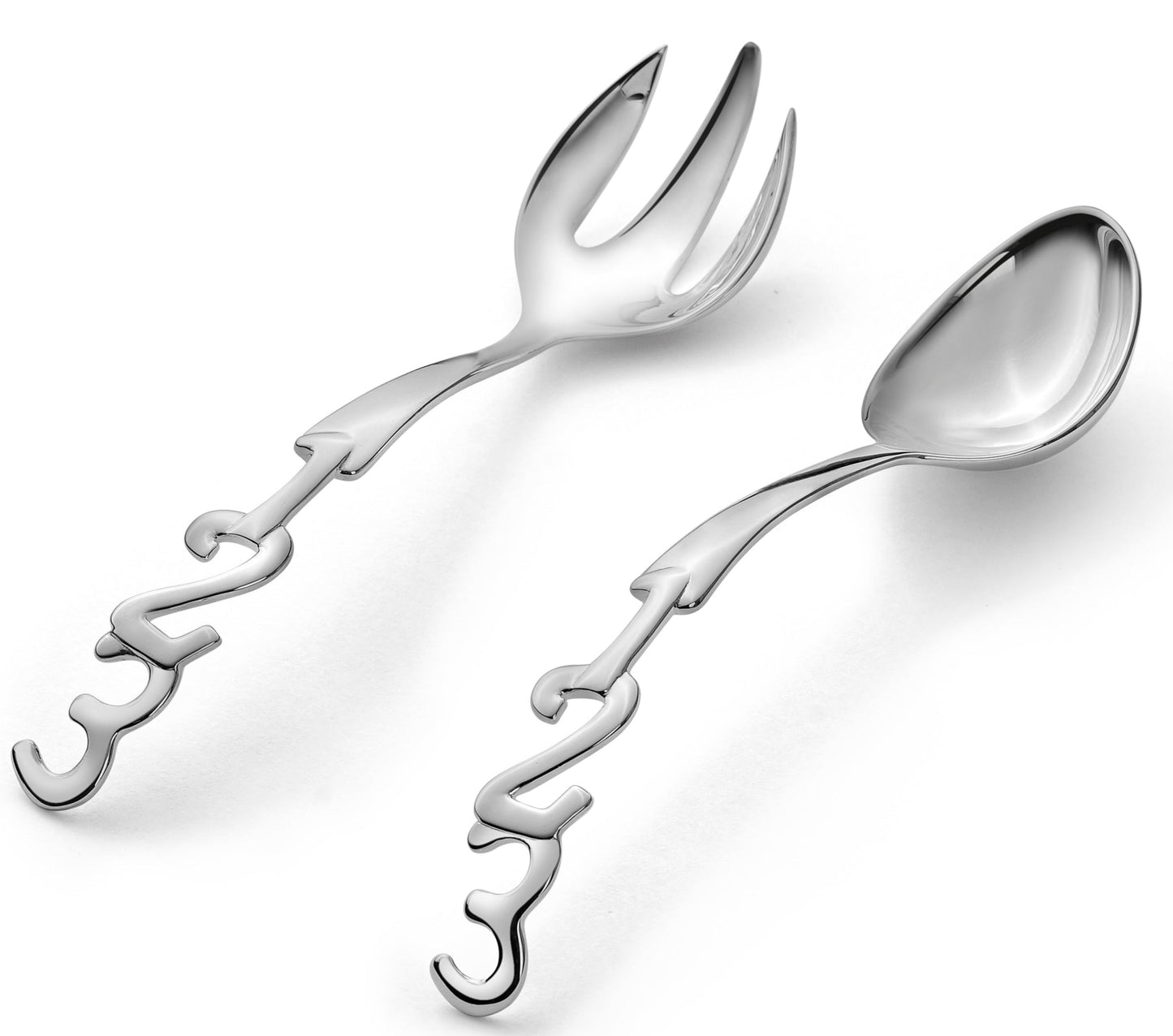 Sterling Silver 123 Baby Spoon Fork Set by Krysaliis