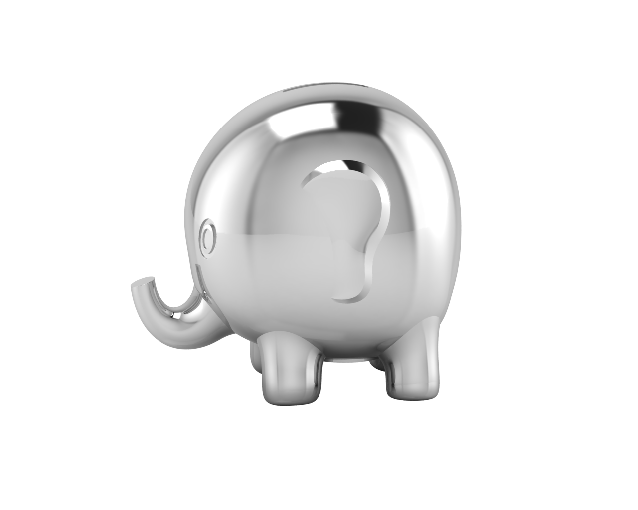 Krysaliis Silver-plate Elephant Baby Bank