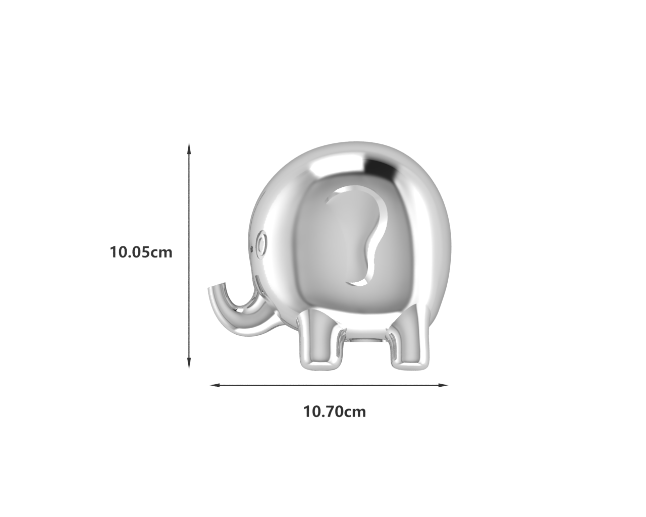 Krysaliis Silver-plate Elephant Baby Bank