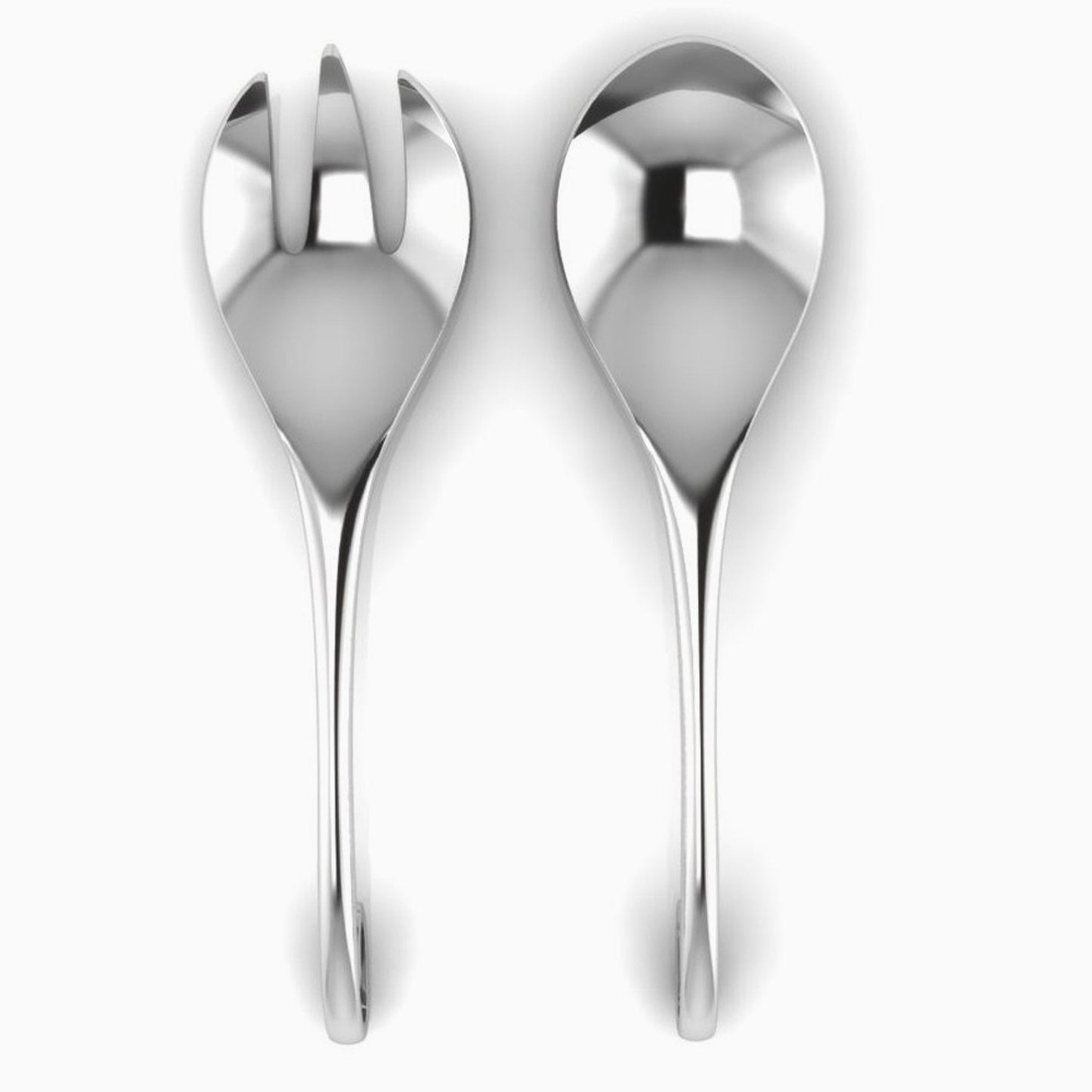 Curve Sterling Silver Baby Spoon and Fork Set By Krysaliis
