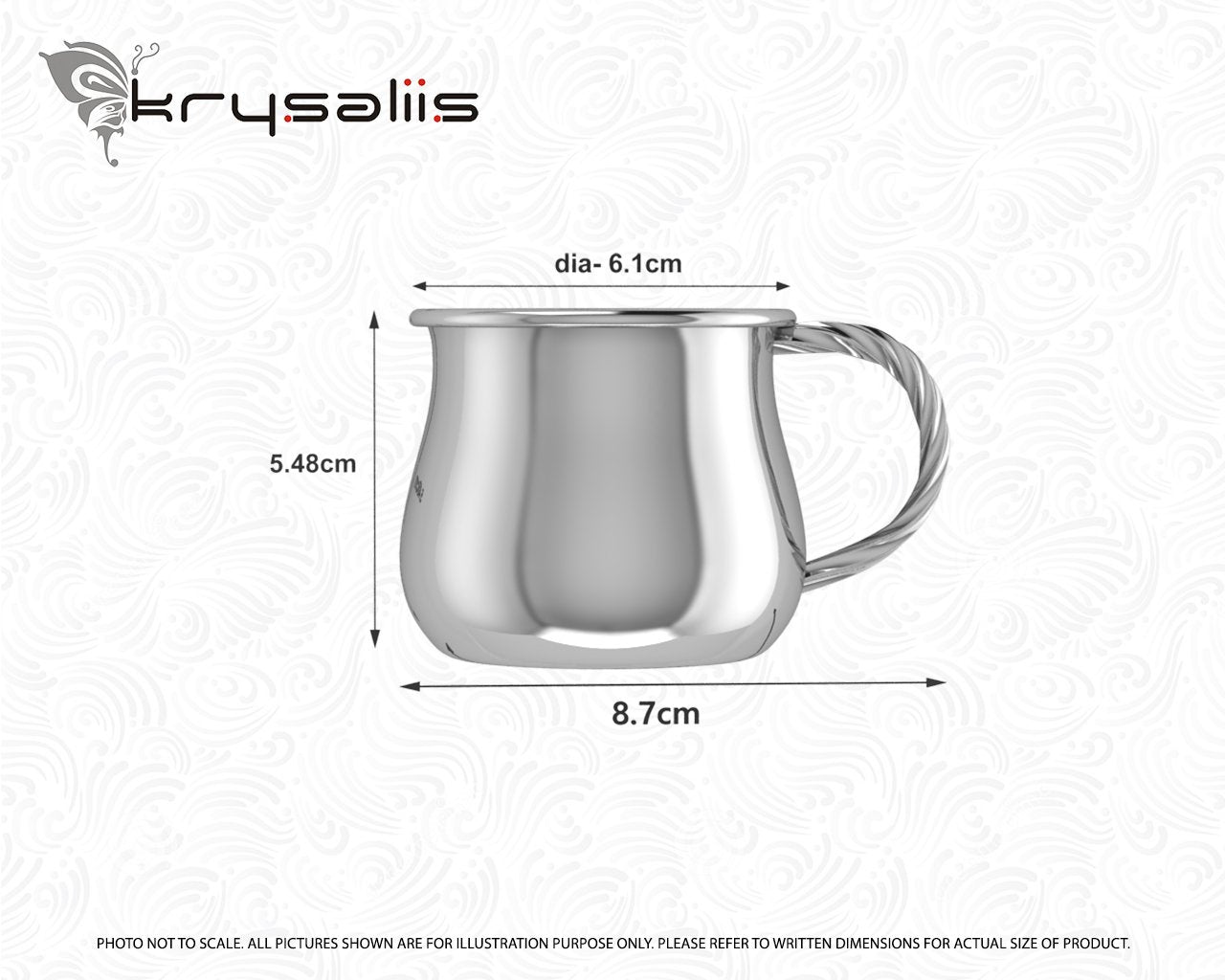 Spiral Silver Plated Baby Cup by Krysaliis