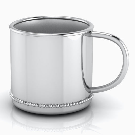 Classic Beaded Silver Plated Baby Cup by Krysaliis