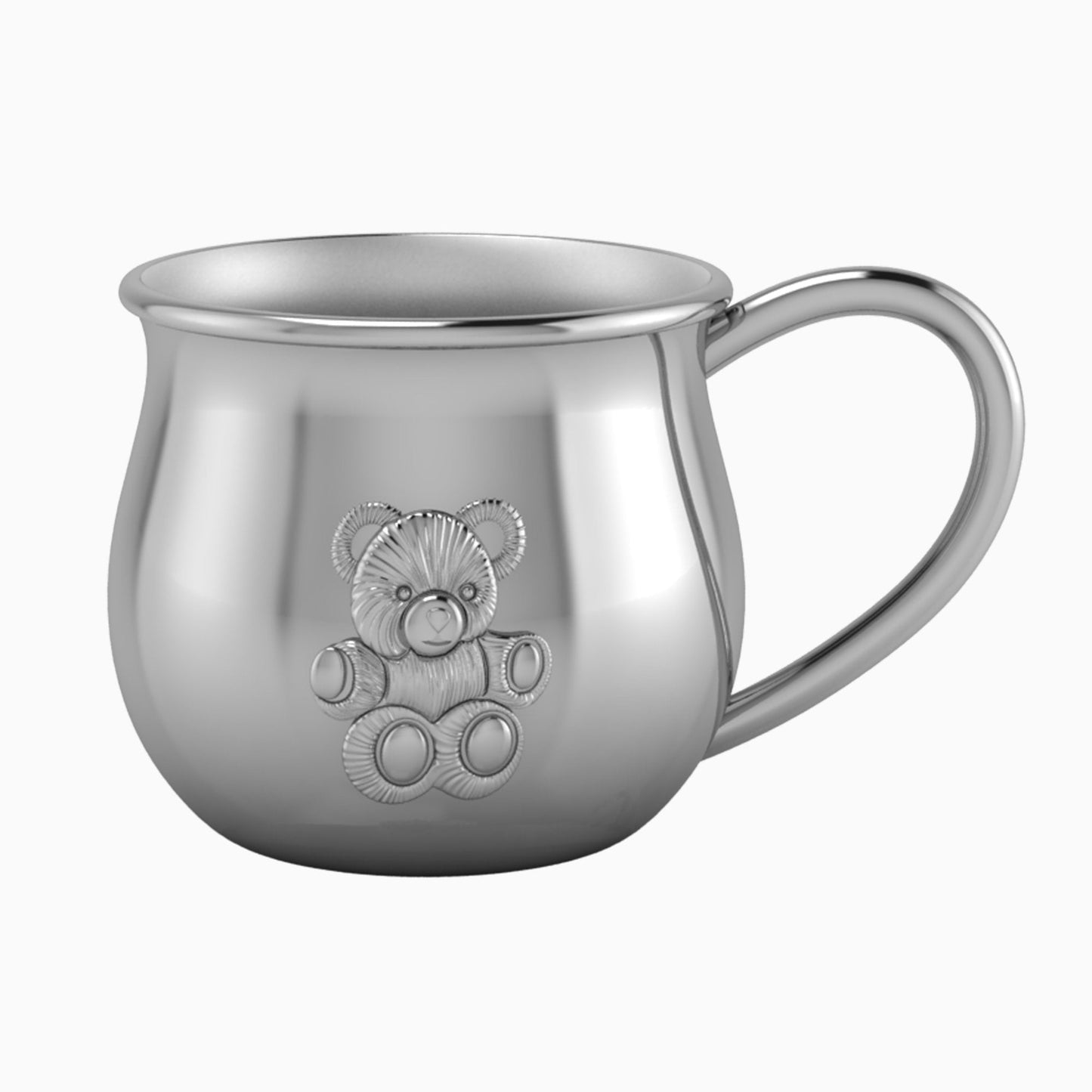 Teddy Silver Plated Plain Handle Baby Cup by Krysaliis