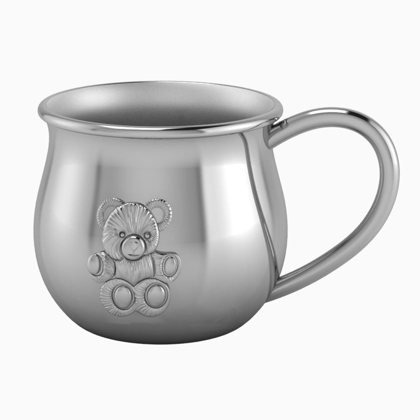 Teddy Silver Plated Plain Handle Baby Cup by Krysaliis