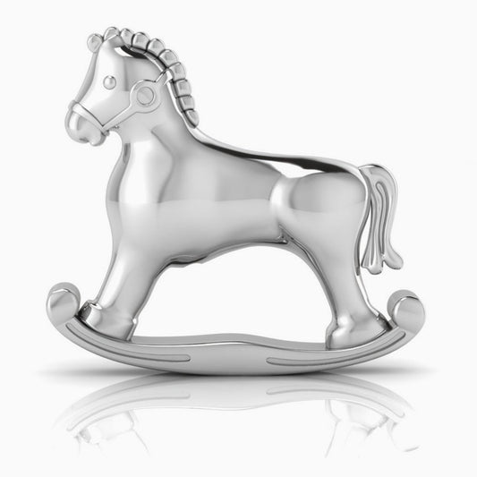 Silver Plated Horse Baby Rattle by Krysaliis