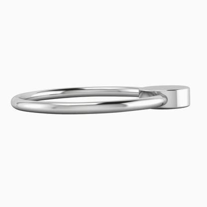 Flat Ring Sterling Silver Teether Rattle by Krysaliis