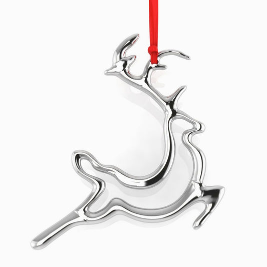 Sterling Silver Reindeer Christmas Ornament by Krysaliis