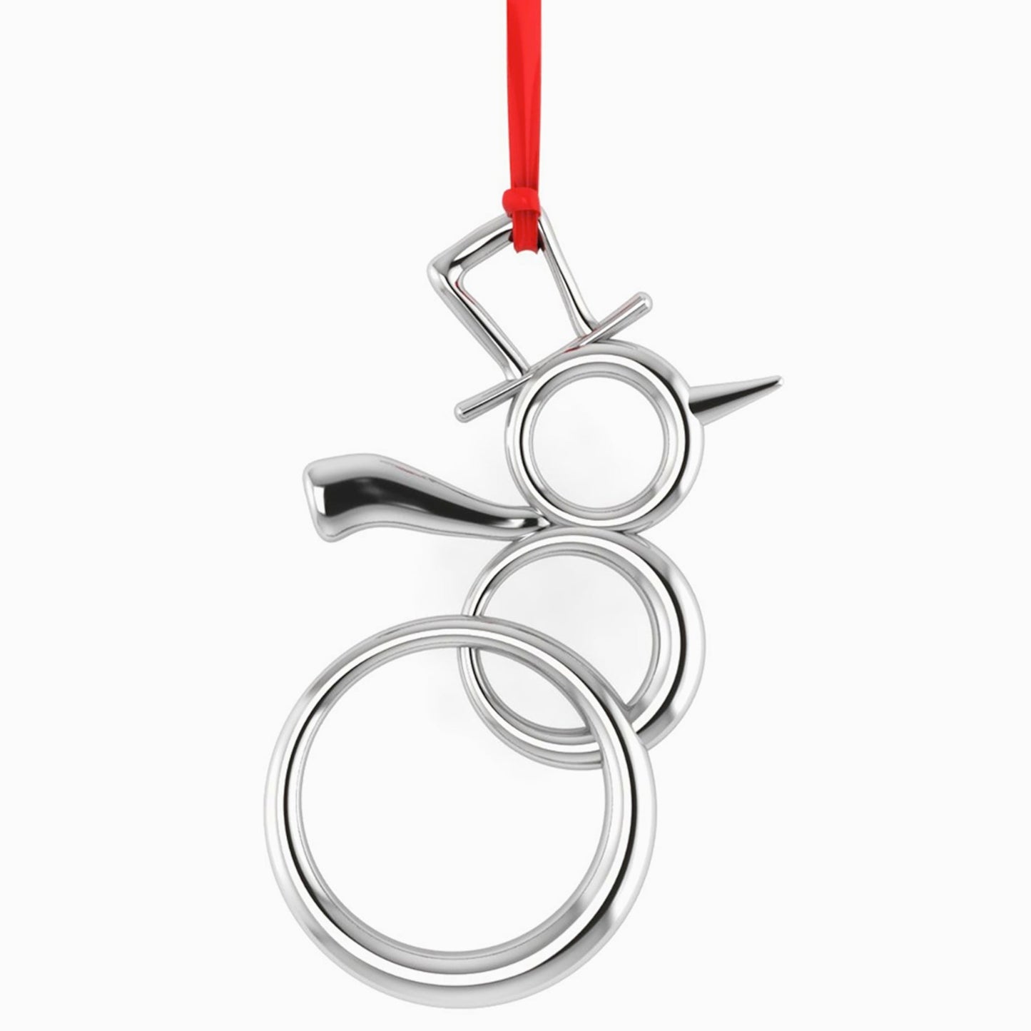 Sterling Silver Snowman Christmas Ornament by Krysaliis