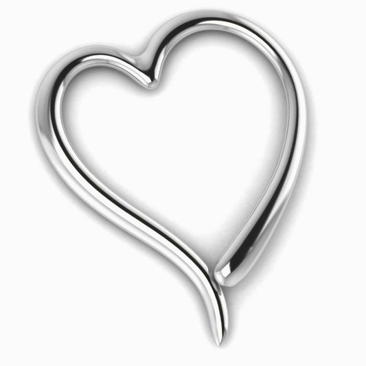 Sterling Silver Heart Napkin Rings by Krysaliis - Set of 2