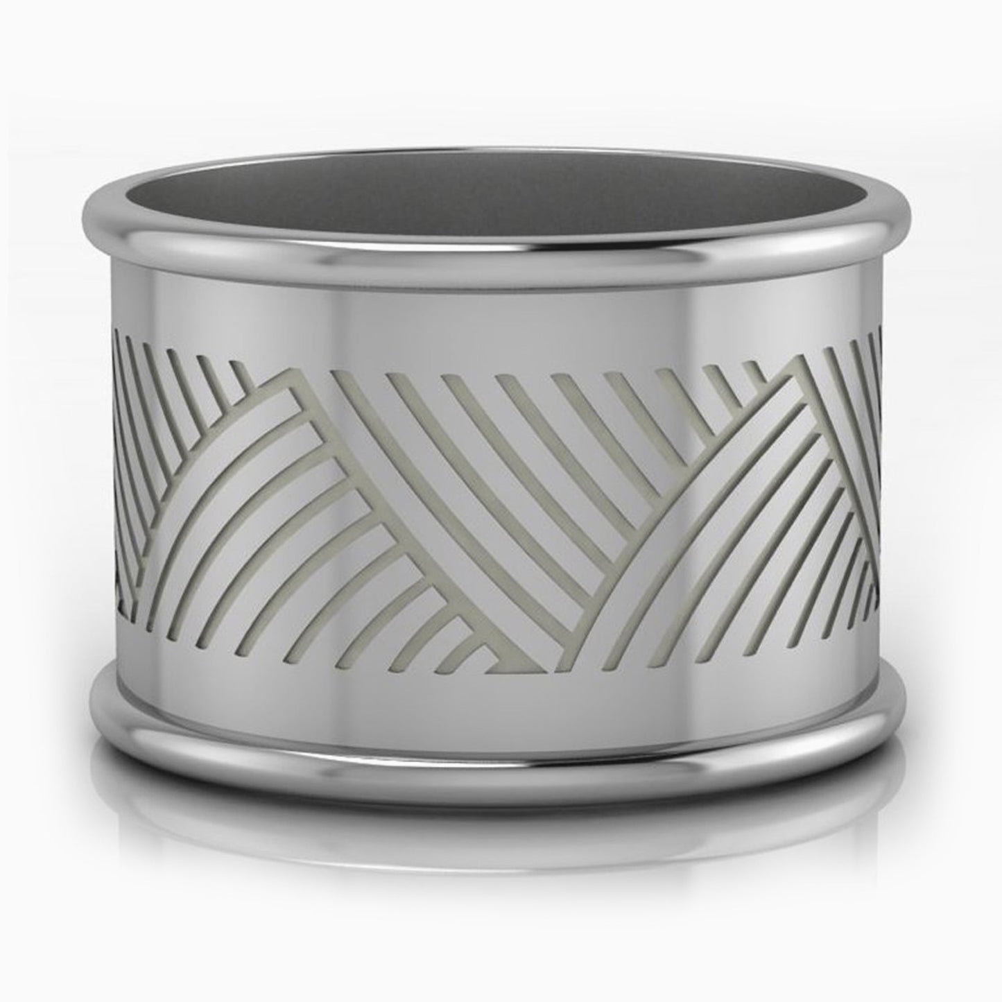 Krysaliis Trigono Silver-plate Napkin Ring – Set of 4