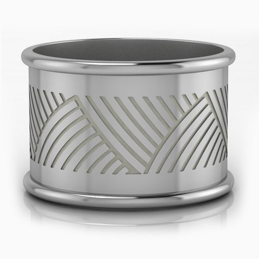 Krysaliis Trigono Silver-plate Napkin Ring – Set of 4