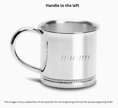 Krysaliis Classic Beaded Silver Baby Cup – Traditional Sterling Silver Drinking Cup