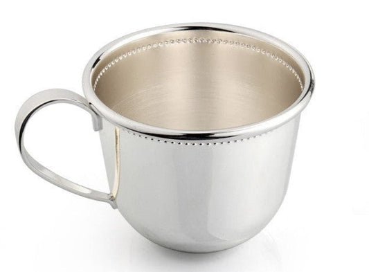 Krysaliis Beaded Silver Plate Baby Cup
