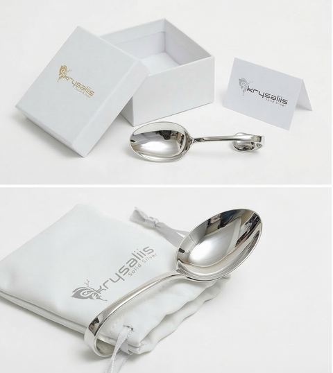 Sterling Silver Baby Curve Spoon by Krysaliis