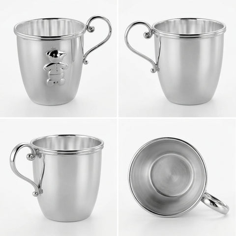 Krysaliis Sterling Silver Baby Cup w/ Handle - Bear