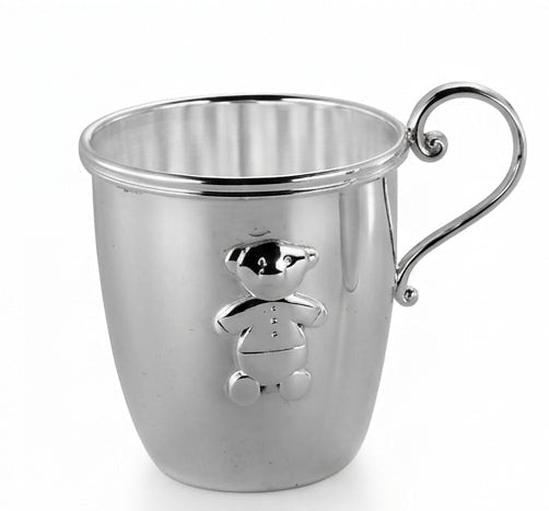 Krysaliis Sterling Silver Baby Cup w/ Handle - Bear