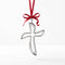 Sterling Silver Cross Christmas Ornament by Krysaliis