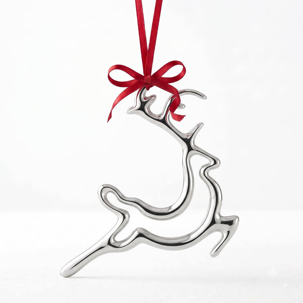 Sterling Silver Reindeer Christmas Ornament by Krysaliis