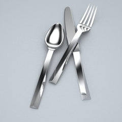 Facet 3-piece Sterling Silver Flatware Set by Krysaliis