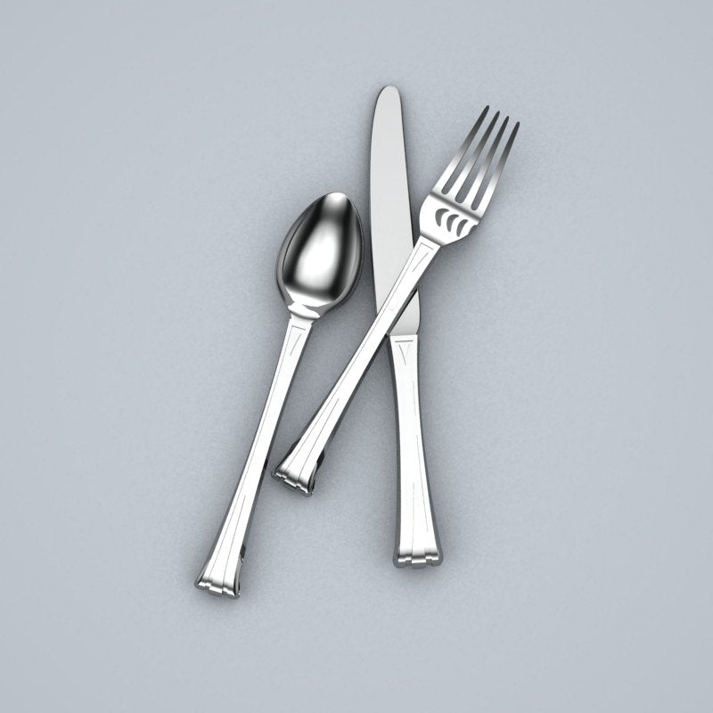 Facil 3-piece Sterling Silver Flatware Set by Krysaliis