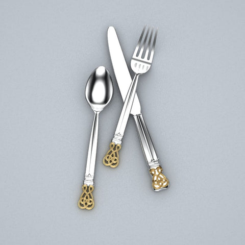 Groviglio 3-piece Sterling Silver Flatware Set by Krysaliis