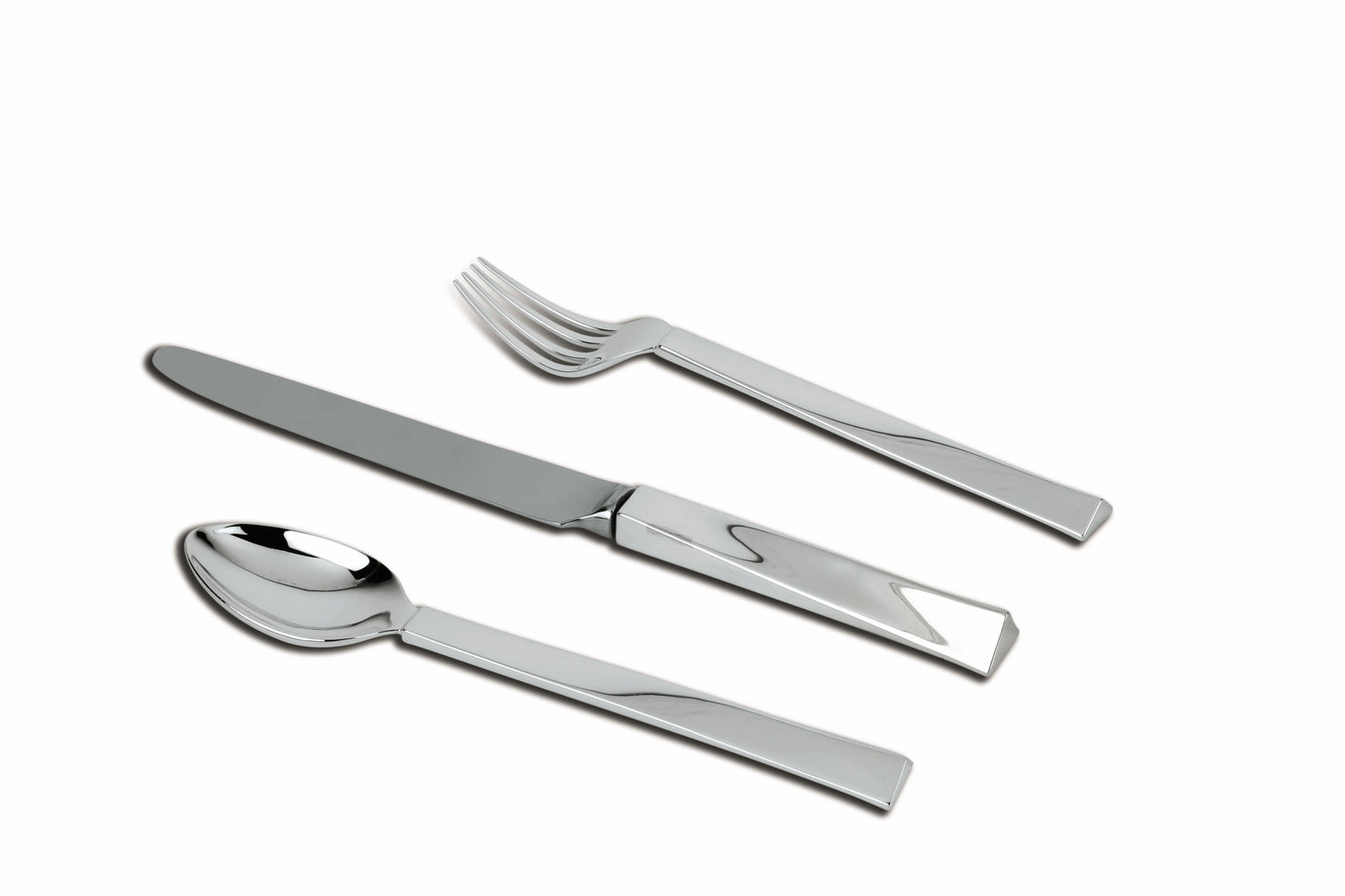 Facet 3-piece Sterling Silver Flatware Set by Krysaliis