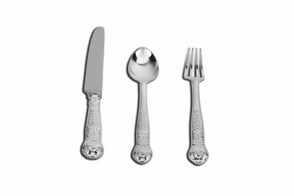 Queens Opulence 3-piece Sterling Silver Flatware Set by Krysaliis