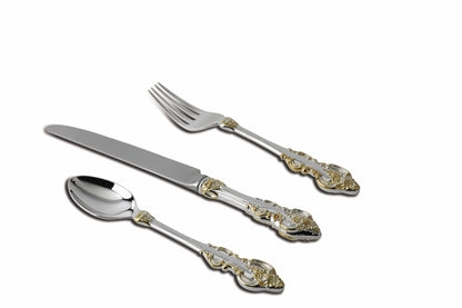 Queens Opulence 3-piece Sterling Silver Flatware Set by Krysaliis