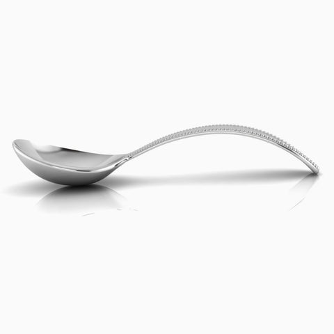Krysaliis Beaded Baby Sterling Silver Feeding Spoon View 2