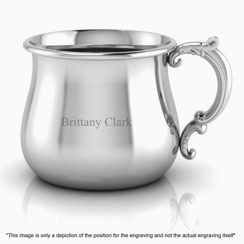 Krysaliis Victorian Silver Baby Cup – Vintage Style Sterling Silver Keepsake Cup