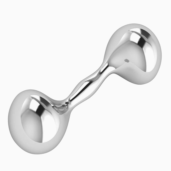 Krysaliis New Generation Sterling Silver Dumbbell Rattle View 1