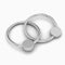 Krysaliis Sterling Silver Flat 2 Ring Teether Rattle