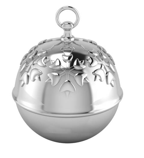 Krysaliis Silver-plate Holly Bell Ornament