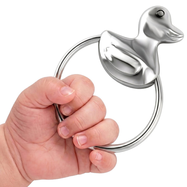 Krysaliis Sterling Silver Baby Rattle - Duck Ring