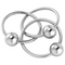 Krysaliis Sterling Silver Baby Teether & Rattle - 3 Ring