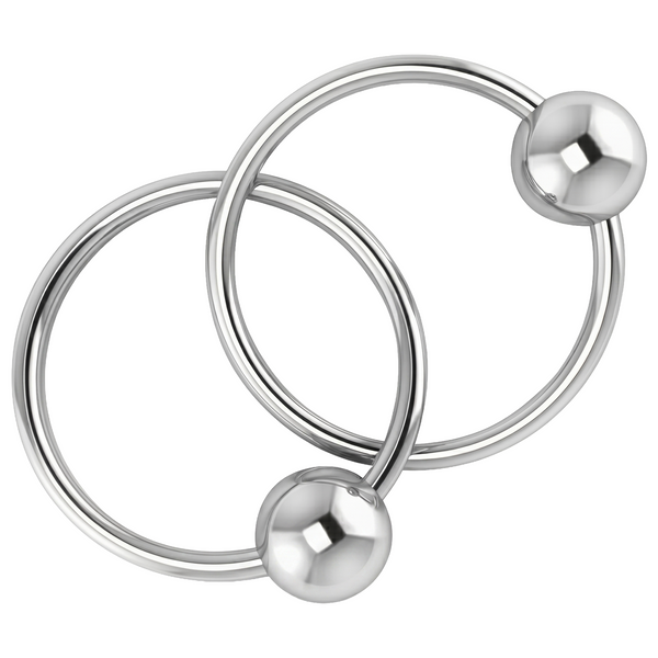Krysaliis Sterling Silver Baby Teether Rattle -  2 Ring