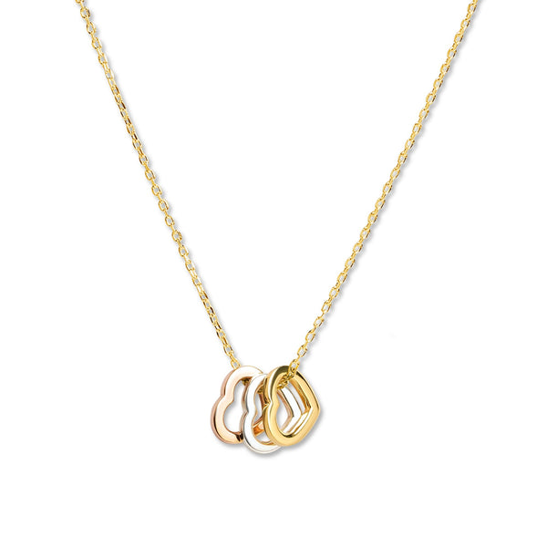 Mysha Triple Heart of Purity Pendant - Mixed Metal