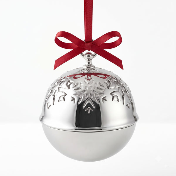 Krysaliis Silver-plate Holly Bell Ornament