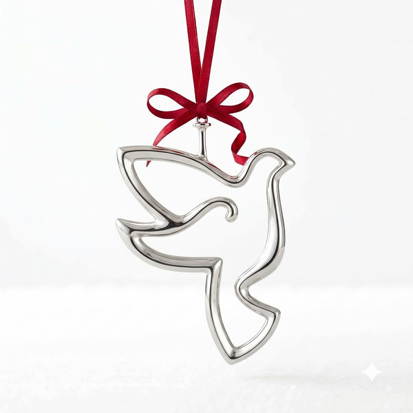 Sterling Silver Dove Christmas Ornament by Krysaliis