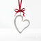 Sterling Silver Heart Christmas Ornament by Krysaliis