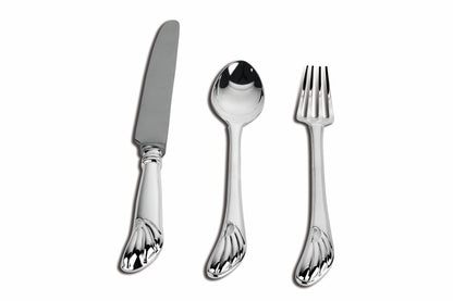 Scallop 3-piece Sterling Silver Flatware Set by Krysaliis