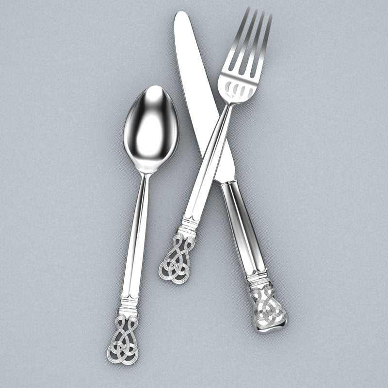 Groviglio 3-piece Sterling Silver Flatware Set by Krysaliis