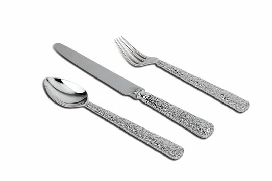 Golden Mesh 3-piece Sterling Silver Flatware Set by Krysaliis