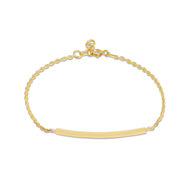 Mysha Personalized Curved Bar Bracelet
