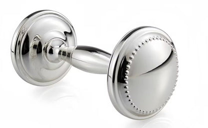 Baby Silver Plated Beaded Rattle by Krysaliis