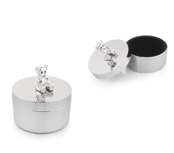 Krysaliis Silver Plate Teddy Bear Keepsake Box