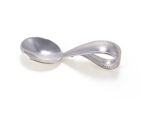 Krysaliis Beaded Loop Silver Plated Baby Spoon